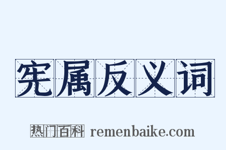 宪属反义词是什么意思的图片